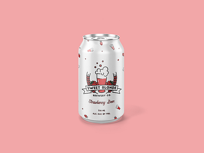 Sweet Blonde Strawberry Beer Can