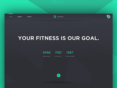 Fitness Landingpage dribble fit fitness minimal minimalism mobile sketch ui user ux web website