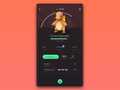 Pokémon GO - Dark mode app dark design dribbble pokemon screen ui ux web