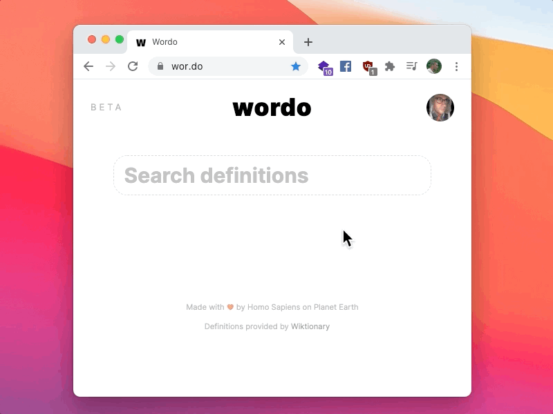 wordo dictionary clean definition design dictionary helvetica interface minimal social term ui ux webapp word wordo