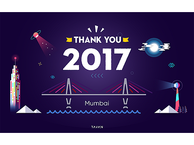Thank You 2017 graphic design illustration