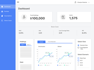 Fund Management Desktop View