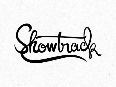 Showtrack calligraphy cursive handlettering lettering letters logo typography