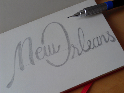 New Orleans calligraphy cursive handlettering lettering logo new orleans typography