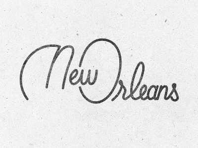 New Orleans calligraphy cursive handlettering logo louisiana new orleans typography
