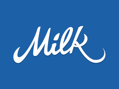 Milk calligraphy handlettering handwriting lettering logo milk type typedesign typography