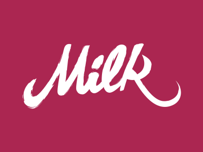 Milk calligraphy handlettering handwriting lettering logo milk type typedesign typography