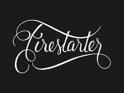 Firestarter calligraphy firestarter handlettering handwriting lettering logo type typedesign typography