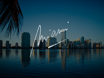 Miami calligraphy handlettering handwriting lettering logo miami sea type typedesign typography