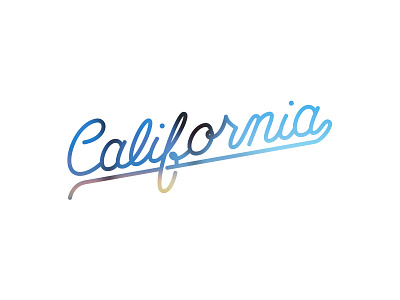 California handlettering lettering logo monoline typography