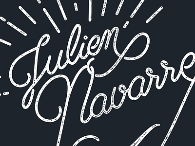 Logo Design Case Study: Julien Navarre distressed handlettering lettering logo stamp texture typography used vintage