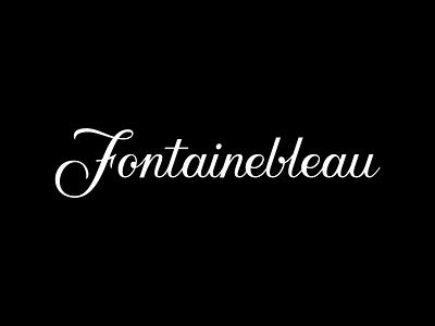 Fontainebleau downstrokes handlettering lettering logo typography upstrokes