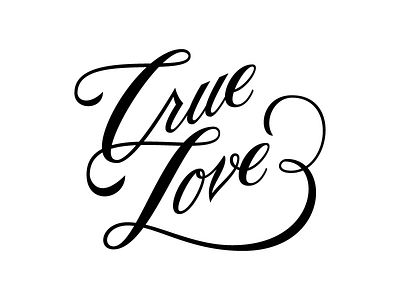 True Love handlettering lettering logo swashes tattoo typography