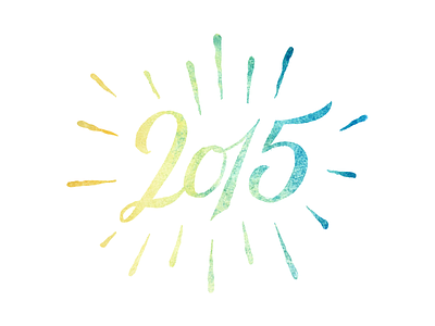2015 2015 color eve handlettering lettering logo new typography water watercolor year