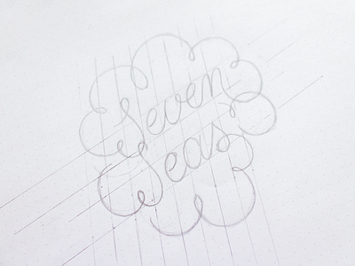 Seven Seas handlettering lettering logo swashes typography
