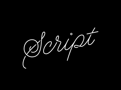 Script cursive handlettering lettering logo monoline script typography