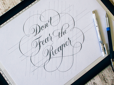Introduction to Lettering Quote: Hierarchy, Layout & Composition cursive handlettering lettering logo logotype spencerian swashes typography wordmark