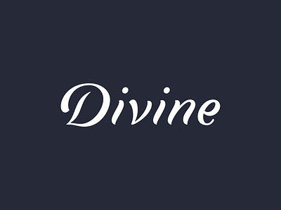 Divine handlettering lettering logo logotype typography
