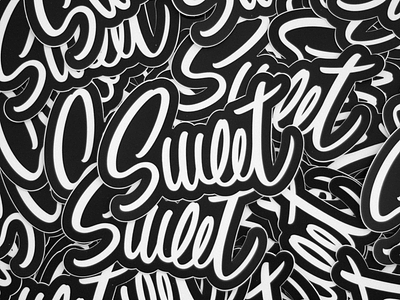 Sweet Stickers handlettering lettering logo logotype print sticker typography