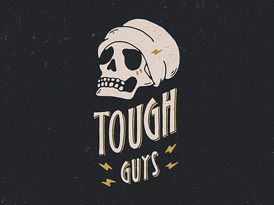 Tough Guys beanie bolt grit grunge hand lettering hipster lettering lightning logo skull texture thunder