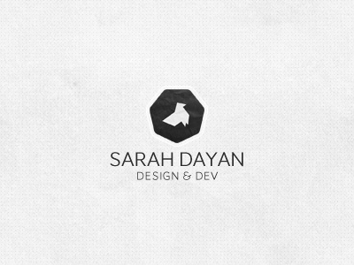 Sarah Dayan - Design & Dev bird branding heptagon logo origami