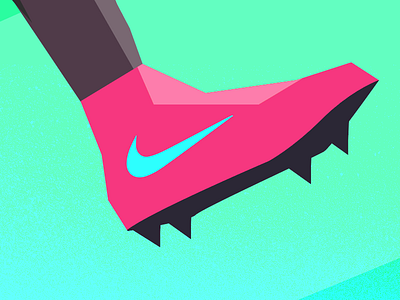 Nike boots 2d 80s animation colorful flat football game illustration nike purple sugar blood vector