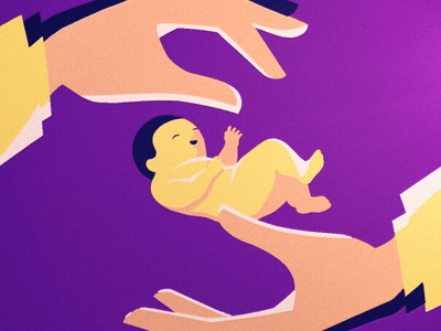 Baby power 2d 2d animation animation baby design flat hands illustration logo power sugar blood typography