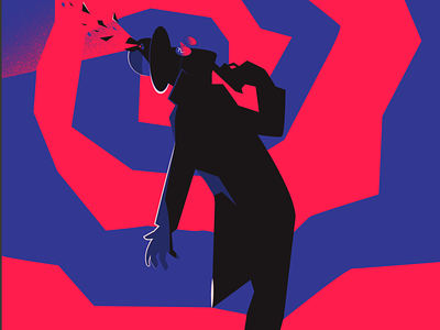 Neo Noir illustration allevato animation design detective hitchcock illustration logo noir saul bass sugar blood vector