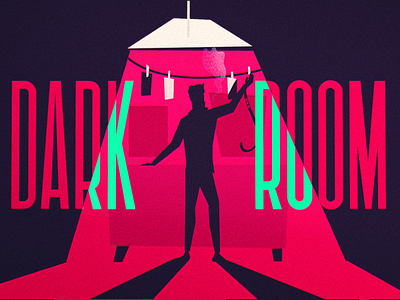 Dark Room 02 2d allevato animation flat illustration noir pedro sugar blood typography vector