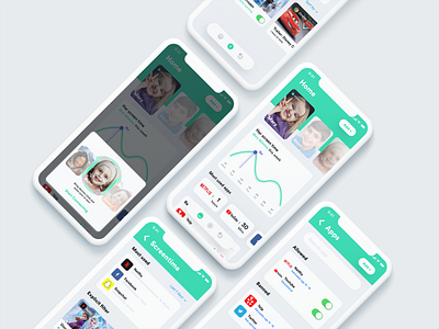 Parental Control App app dailyui dashboard design filter mobile mobile design monitor parental control prototype track ui ux uxdesign