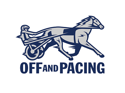 Off and Pacing Logo branding harness racing horse racing illustrator logo off and pacing