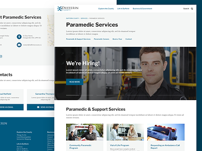 Municipality Paramedic Services design product design sketch ui web design