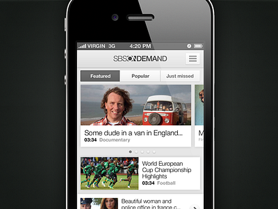 SBSOnDemand app application ios mobile on demand video