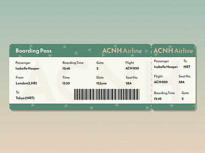 Day 024 - Boarding Pass #DailyUIChallenge