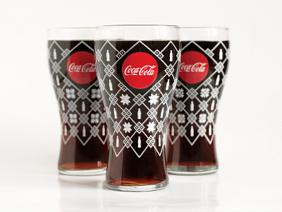 Design of promo glasses for Coca-Cola Belarus branding coca cola design graphic design pack promo