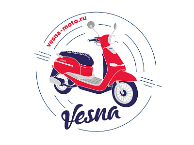 Illustration for merch vesna-moto.ru branding design graphic design illustration logo moto spring vector vesna