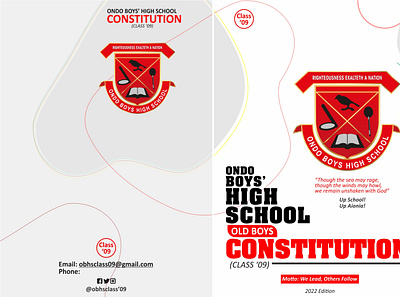 Old Students Association Constitution Cover branding graphic design logo