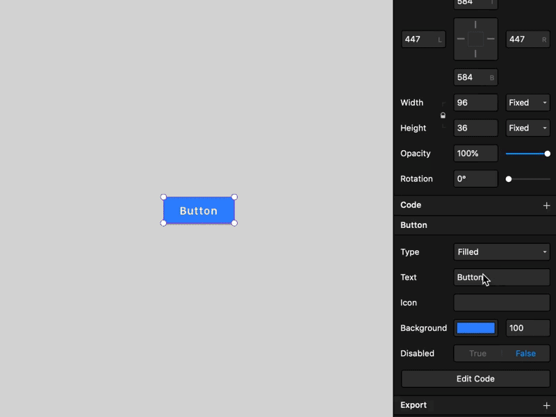 Material UI Button button component framerx materialui prototyping reactjs