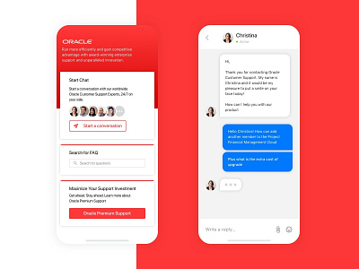 Oracle Customer Service UI Concept