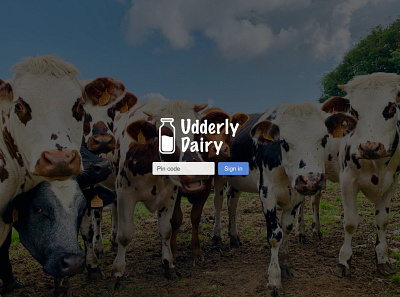 Udderly Dairy branding design logo