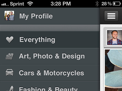 IOS Drawer Navigation With Categories
