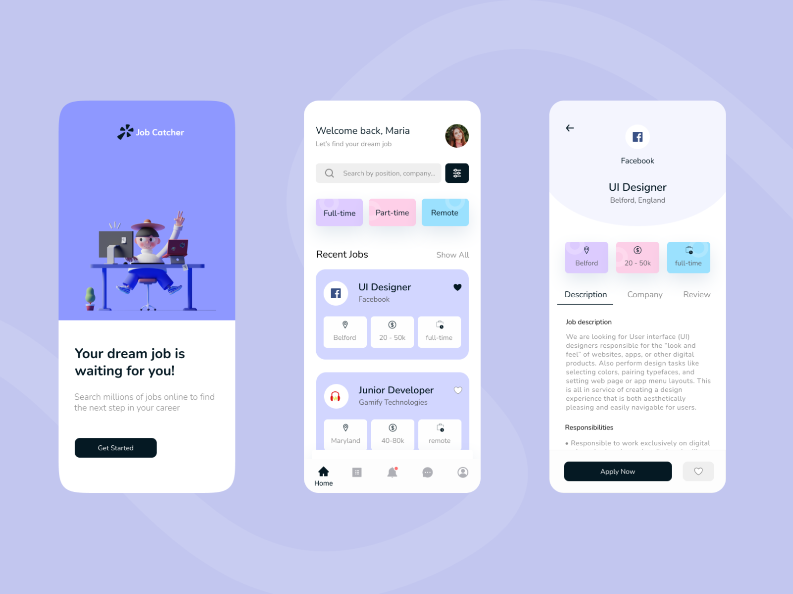 Job Portal App design by Design Borg on Dribbble