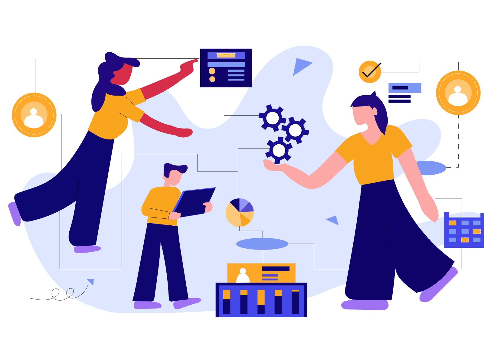 Workflow Illustration by Design Borg on Dribbble