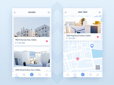 Buyers & Sellers Real Estate App (WIP) application cards color inspiration ios material mobile ui ux wireframe zajno