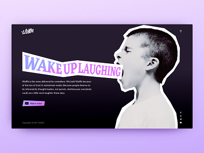 News Startup Video Page Design Exploration abstract comedians creative design digital fun ui user interface ux video web design zajno