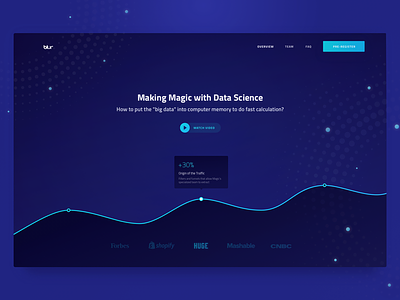 Homepage Design for Magic Data Analytics Company
