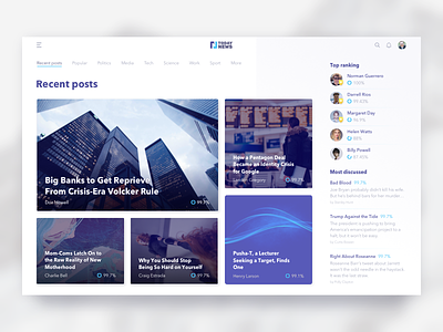 News Feed Design for a Young Journalist Platform clean feed journalist landing modern news post ui ux whitespace young zajno
