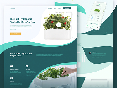 Website Design Experiment for Smart Home Garden eco experiment garden green grow natural product smart ui ux web zajno