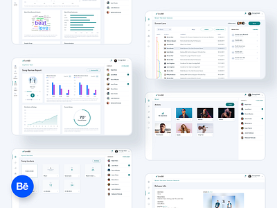 Music App Dashboard Behance Casestudy