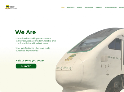 Nigerian Railway Landing Page landing page nigerian railway ui